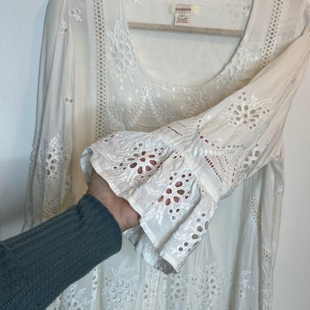 Sundance Cream Embroidered Tunic - Picture 5 of 9